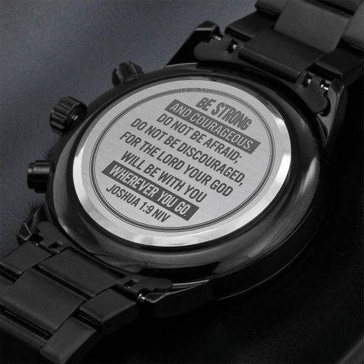 Men's Watch, Be Strong and Courageous, Joshua 1:9