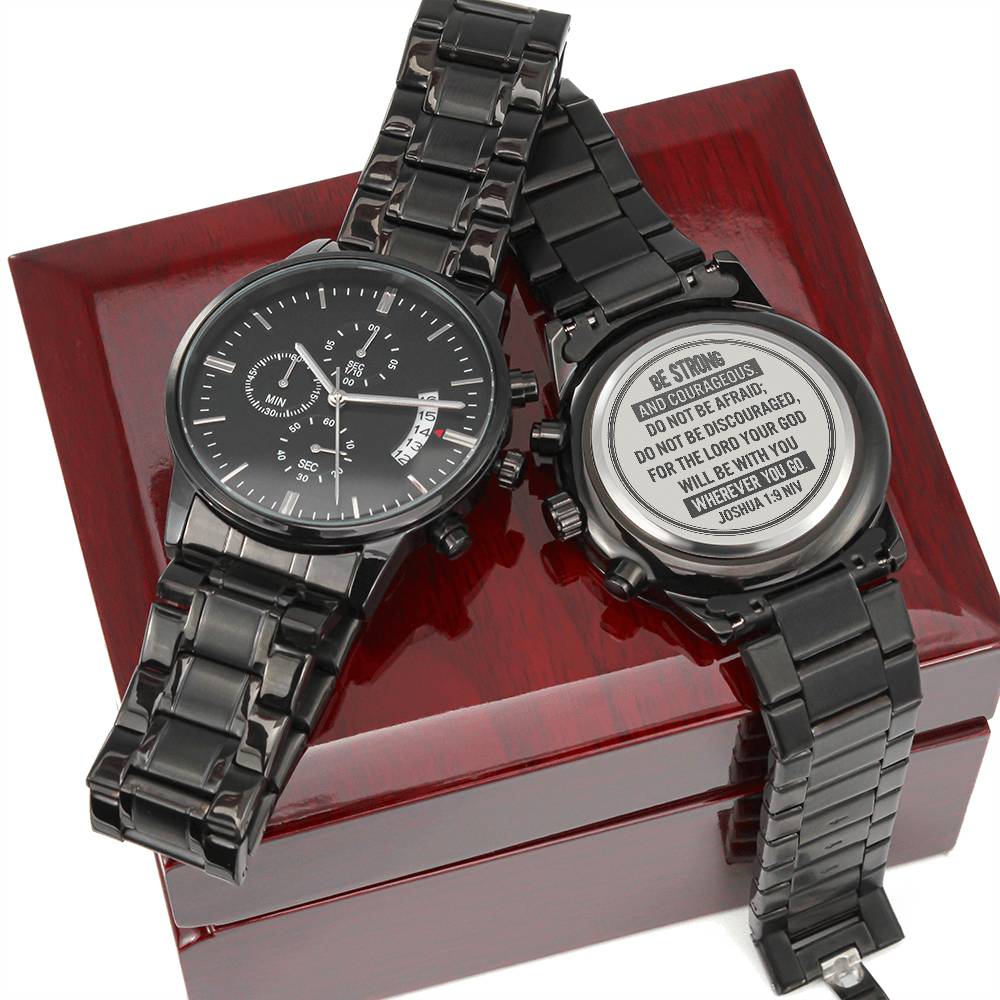 Men's Watch, Be Strong and Courageous, Joshua 1:9
