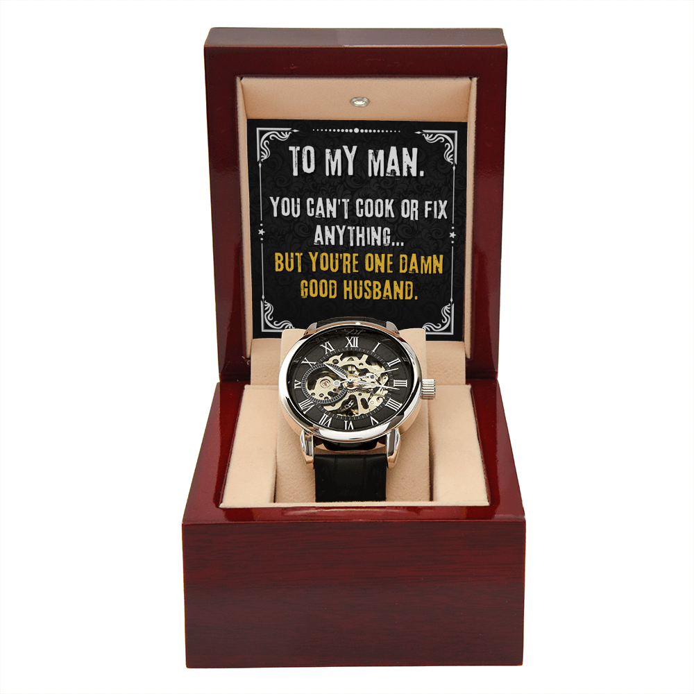 To My Man – Luxury Openwork Watch | Funny & Heartfelt Gift from Wife