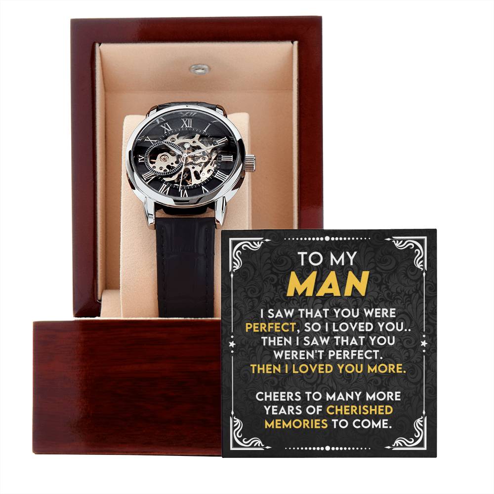 To My Man – Luxury Openwork Watch | Gift from Wife to Husband