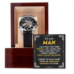 To My Man – Luxury Openwork Watch | Gift from Wife to Husband
