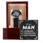 To My Man – Luxury Openwork Watch | My Husband, My Protector, My Best Friend