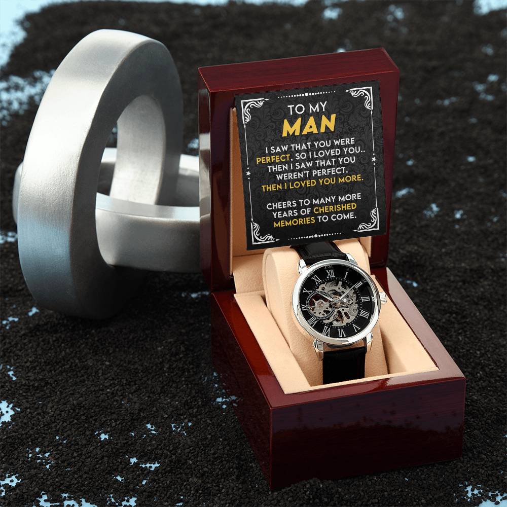 To My Man – Luxury Openwork Watch | Gift from Wife to Husband