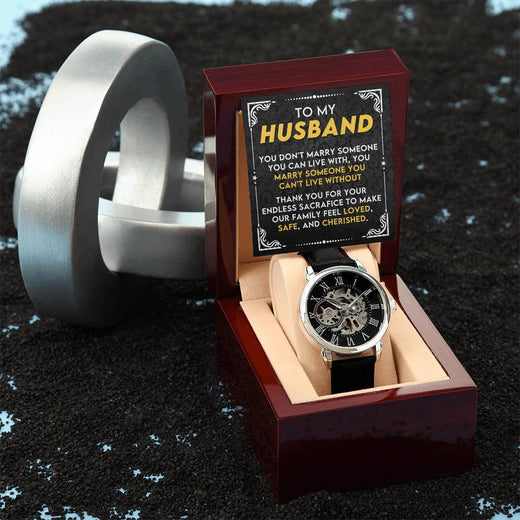 To My Husband – Luxury Openwork Watch | Heartfelt Gift from Wife