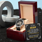 To My Man – Luxury Openwork Watch | Gift from Wife to Husband