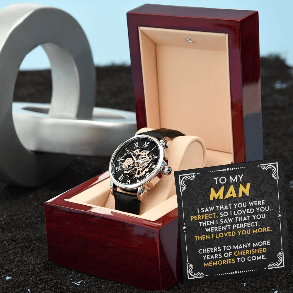 To My Man – Luxury Openwork Watch | Gift from Wife to Husband