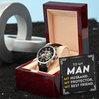 To My Man – Luxury Openwork Watch | My Husband, My Protector, My Best Friend