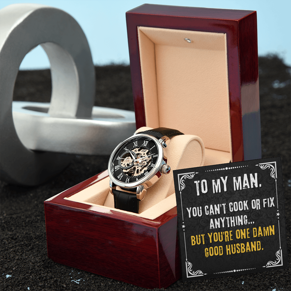 To My Man – Luxury Openwork Watch | Funny & Heartfelt Gift from Wife