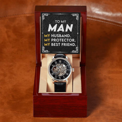 To My Man – Luxury Openwork Watch | My Husband, My Protector, My Best Friend