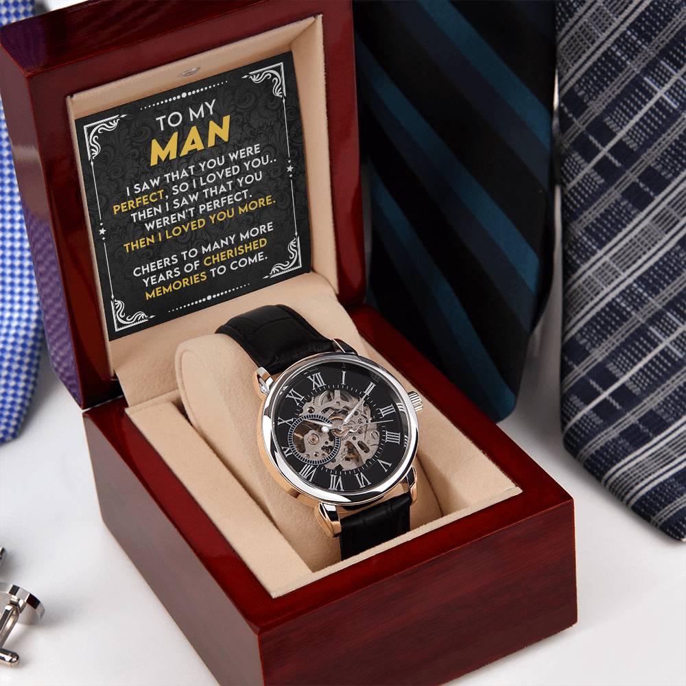 To My Man – Luxury Openwork Watch | Gift from Wife to Husband