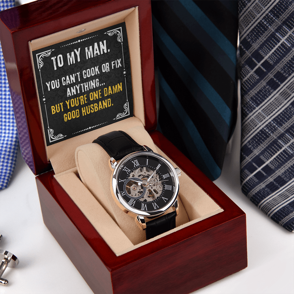 To My Man – Luxury Openwork Watch | Funny & Heartfelt Gift from Wife