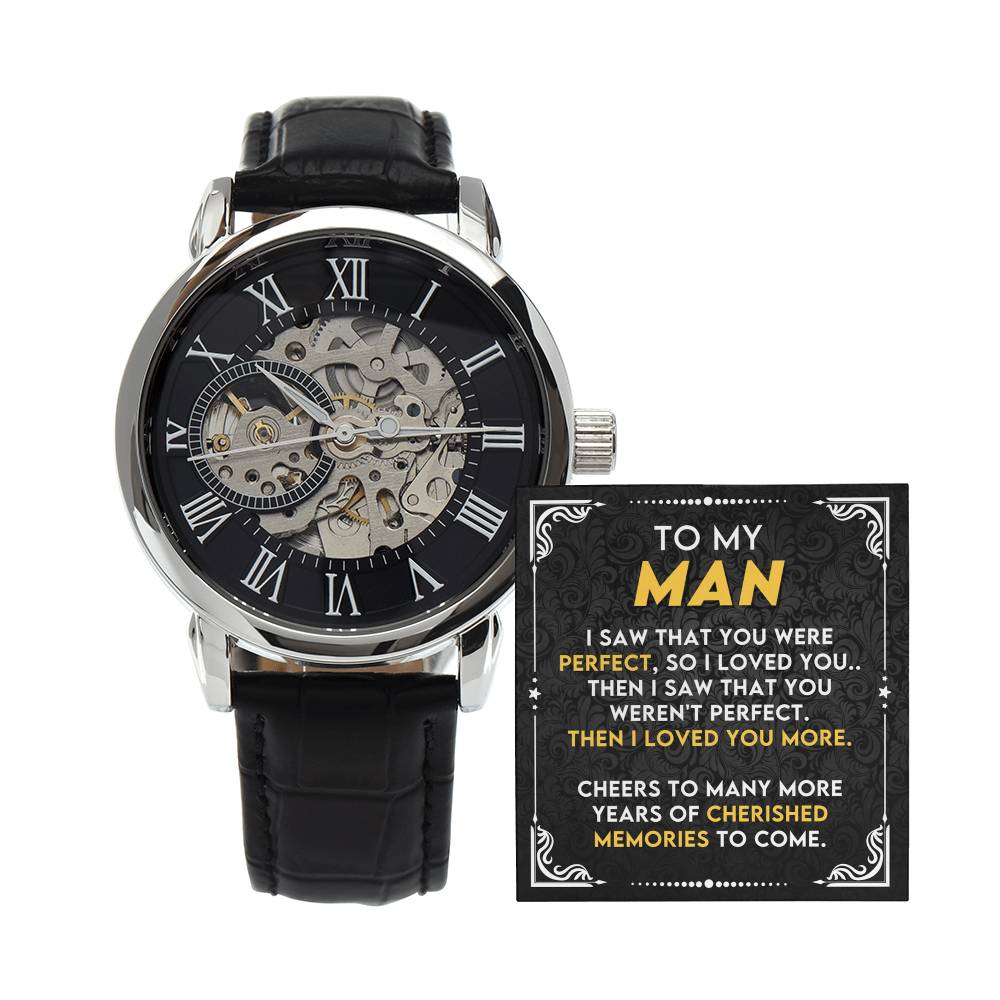 To My Man – Luxury Openwork Watch | Gift from Wife to Husband