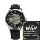To My Man – Luxury Openwork Watch | My Husband, My Protector, My Best Friend