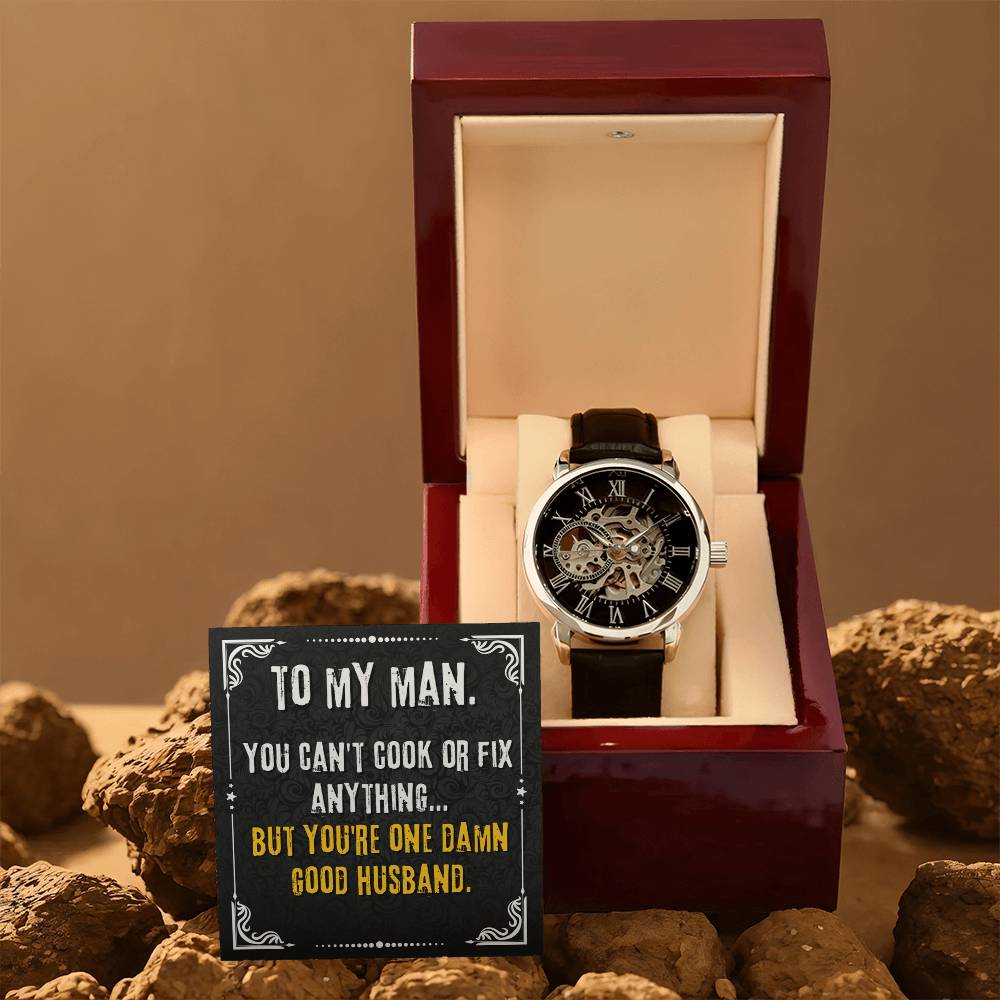 To My Man – Luxury Openwork Watch | Funny & Heartfelt Gift from Wife