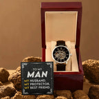 To My Man – Luxury Openwork Watch | My Husband, My Protector, My Best Friend