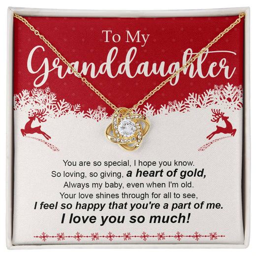 Christmas Love Knot Necklace for Granddaughter – You Are So Special