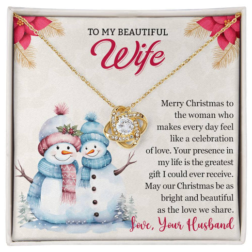 Christmas Love Knot Necklace for Wife – A Gift from Her Love