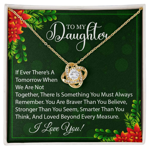 Christmas Love Knot Necklace for Daughter – Braver Than You Know