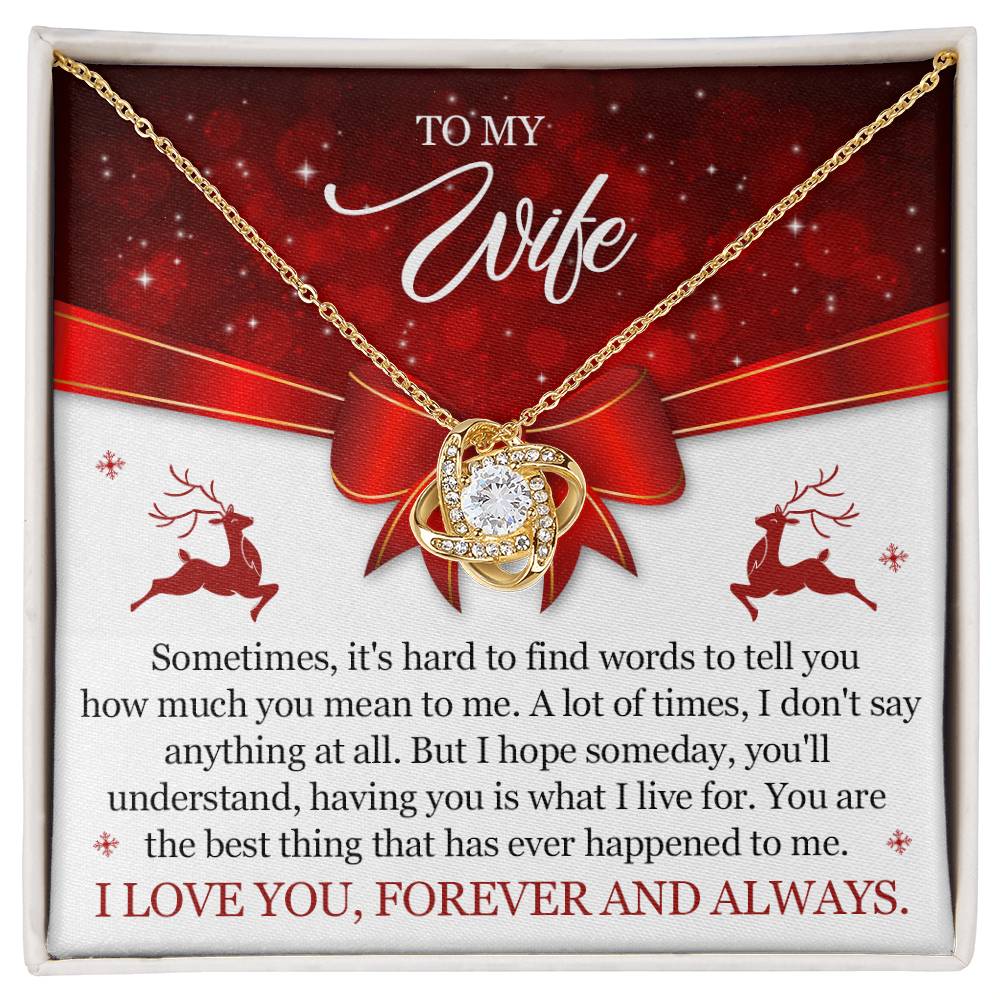 Christmas Love Knot Necklace for Wife – A Gift from Her Husband