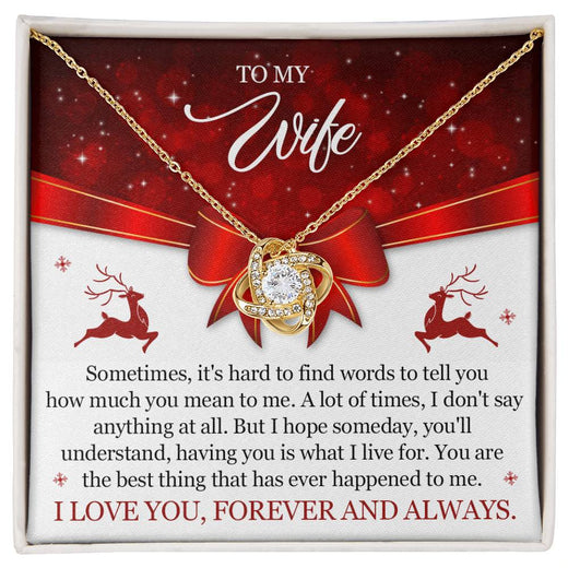 Christmas Love Knot Necklace for Wife – A Gift from Her Husband