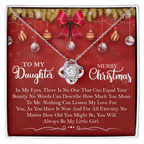 Christmas Love Knot Necklace for Daughter – A Gift from Mom