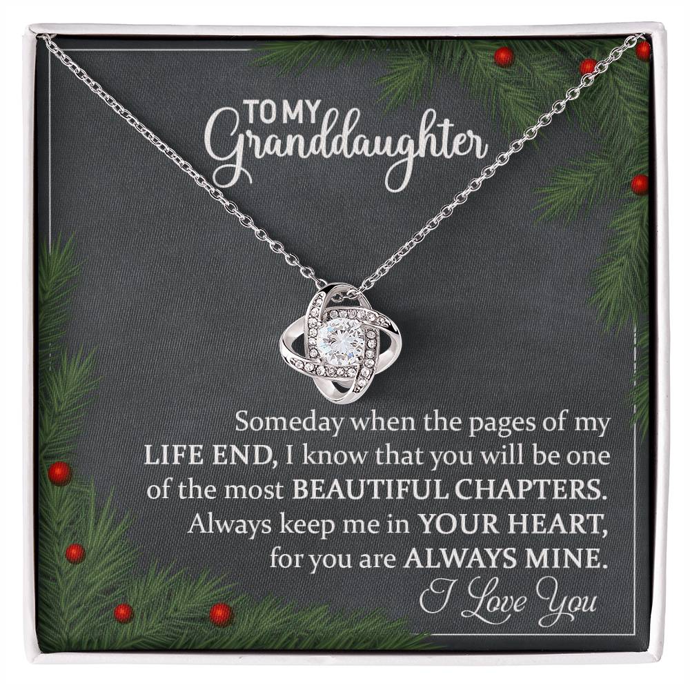Christmas-GrandDaughter Love knot Necklace