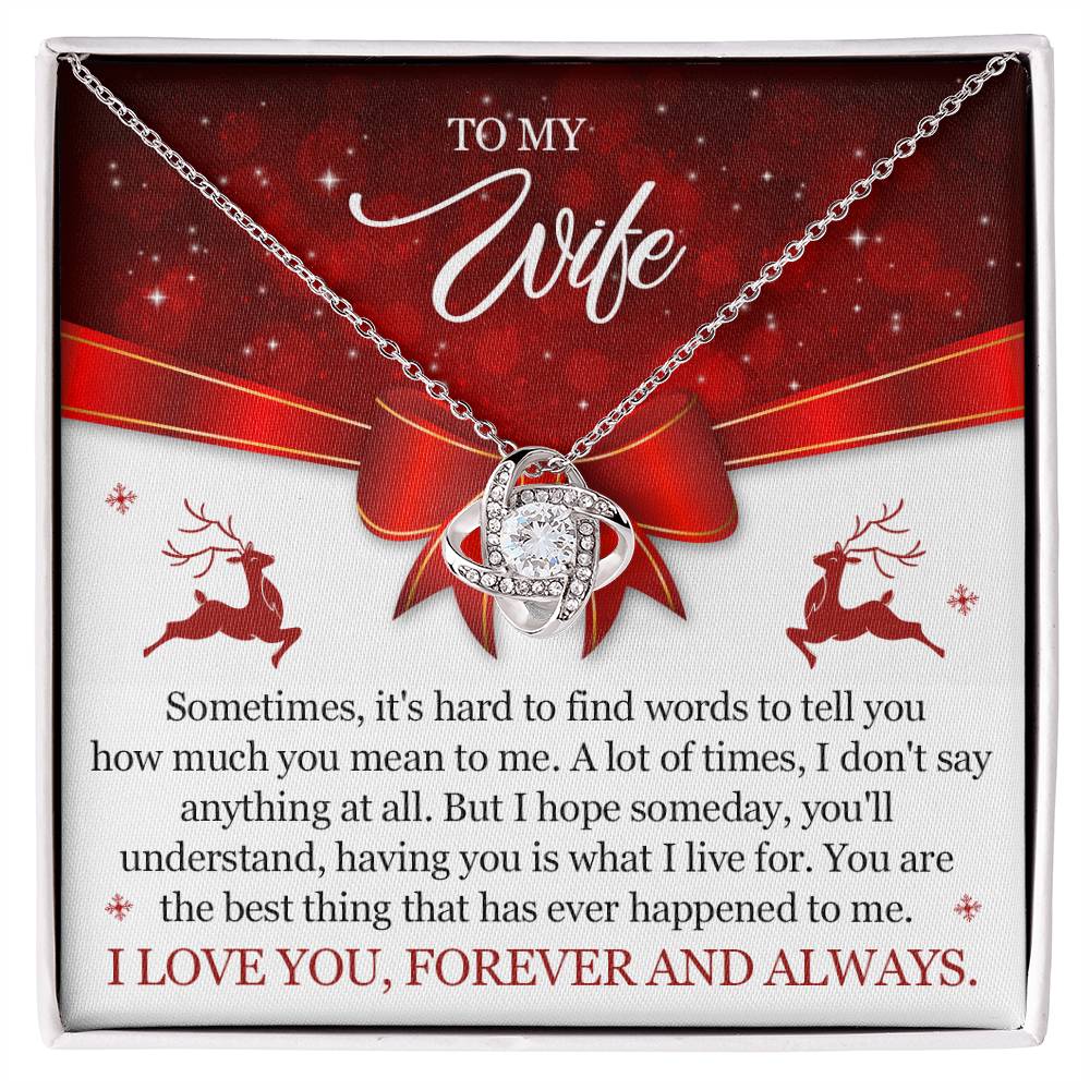 Christmas Love Knot Necklace for Wife – A Gift from Her Husband