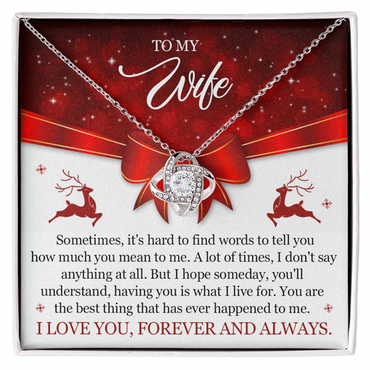 Christmas Love Knot Necklace for Wife – A Gift from Her Husband