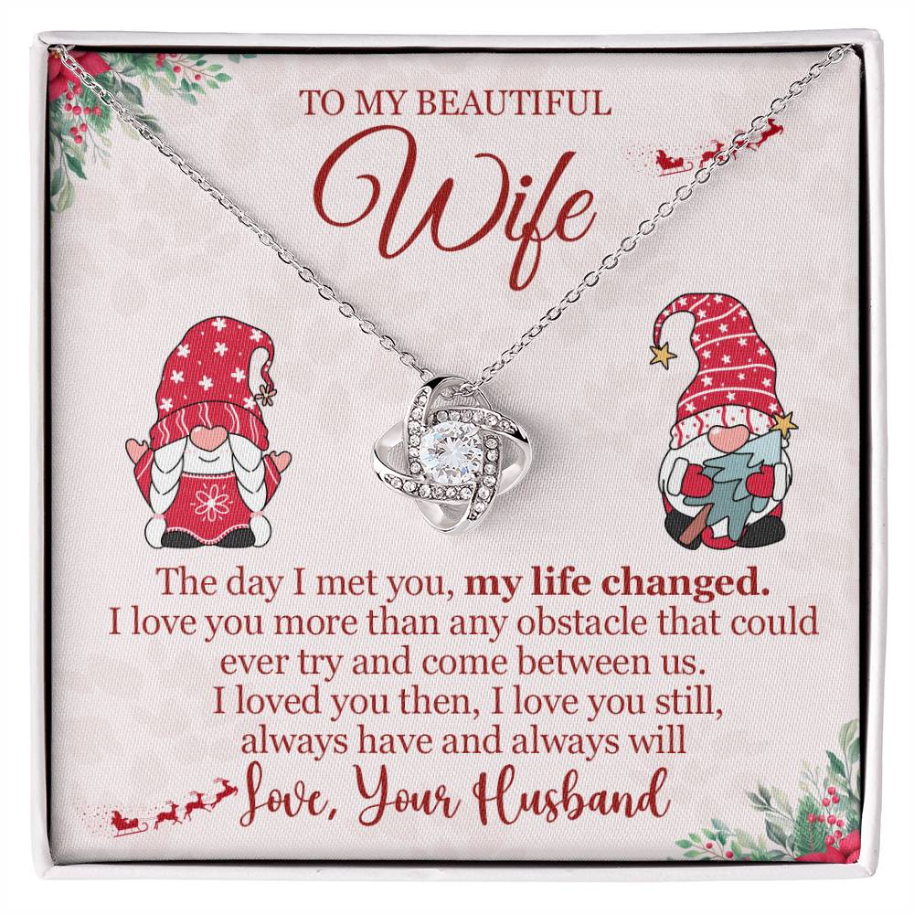 Christmas Love Knot Necklace for Wife – The Day I Met You