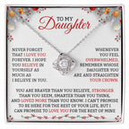 Love Knot Necklace for Daughter – Loved More Than You Know