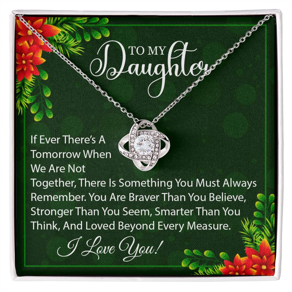 Christmas Love Knot Necklace for Daughter – Braver Than You Know
