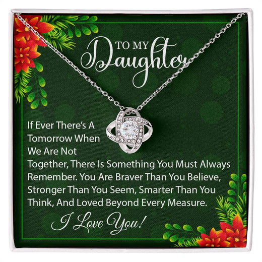 Christmas Love Knot Necklace for Daughter – Braver Than You Know