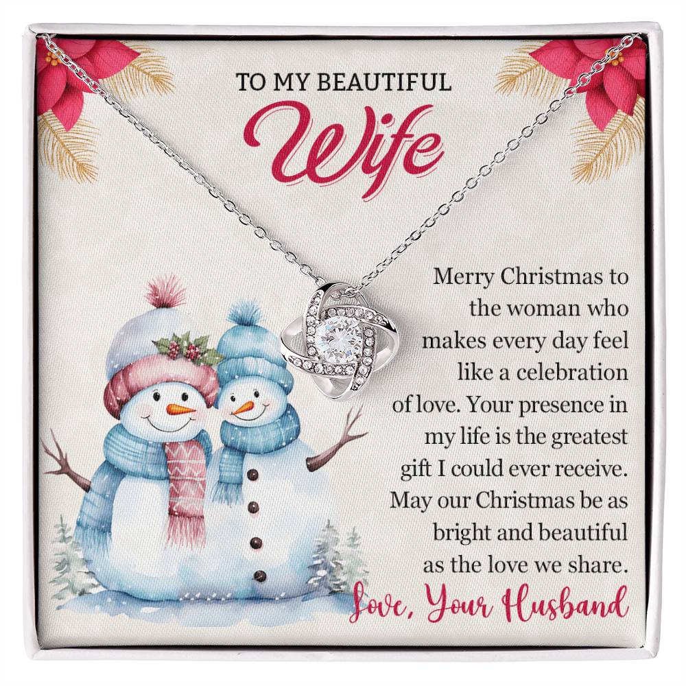 Christmas Love Knot Necklace for Wife – A Gift from Her Love