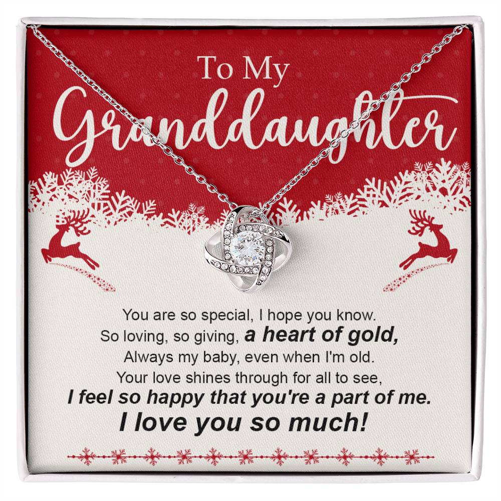 Christmas Love Knot Necklace for Granddaughter – You Are So Special