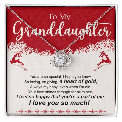 Christmas Love Knot Necklace for Granddaughter – You Are So Special