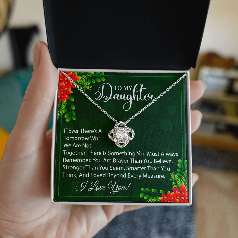 Christmas Love Knot Necklace for Daughter – Braver Than You Know