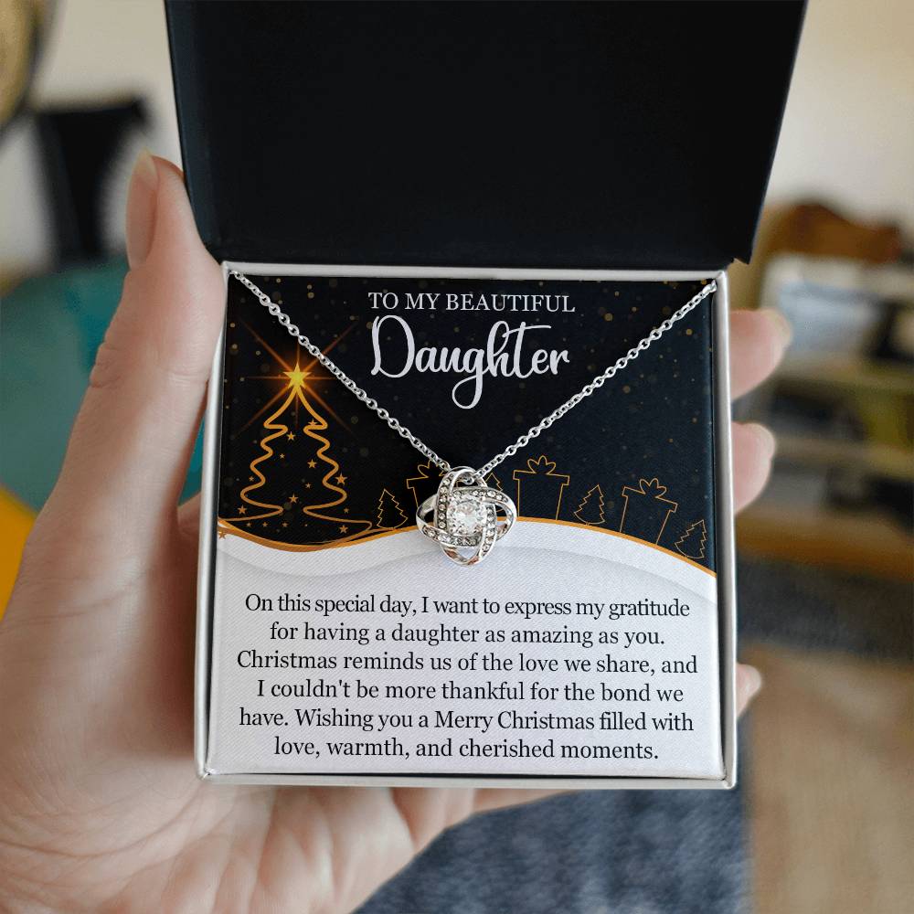 Christmas Love Knot Necklace for Daughter – A Gift of Gratitude