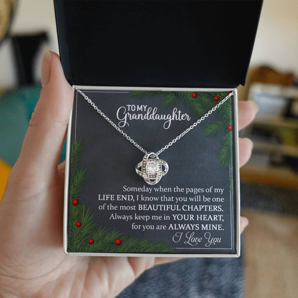 Christmas-GrandDaughter Love knot Necklace