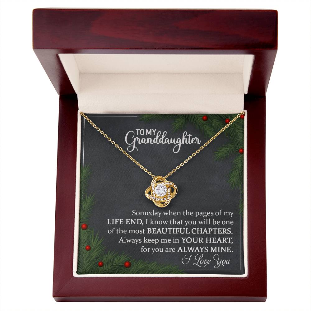 Christmas-GrandDaughter Love knot Necklace