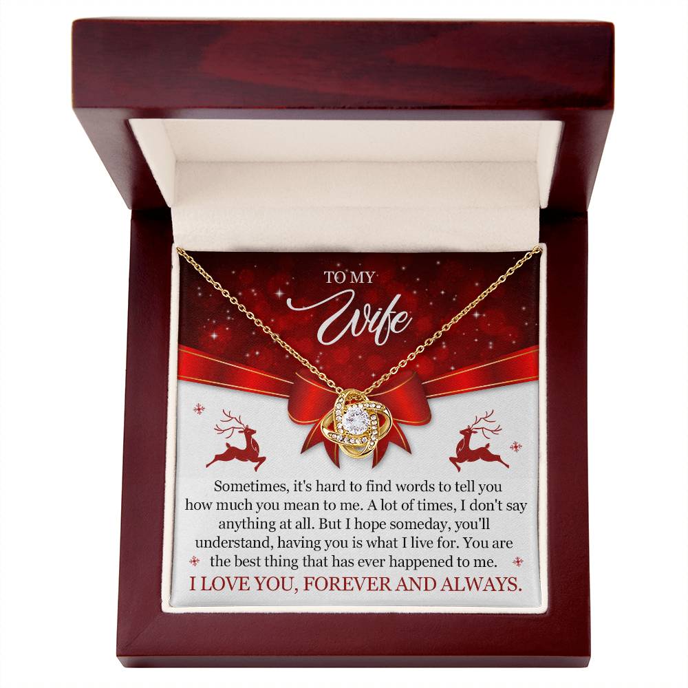 Christmas Love Knot Necklace for Wife – A Gift from Her Husband