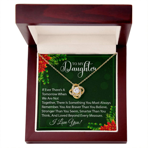 Christmas Love Knot Necklace for Daughter – Braver Than You Know