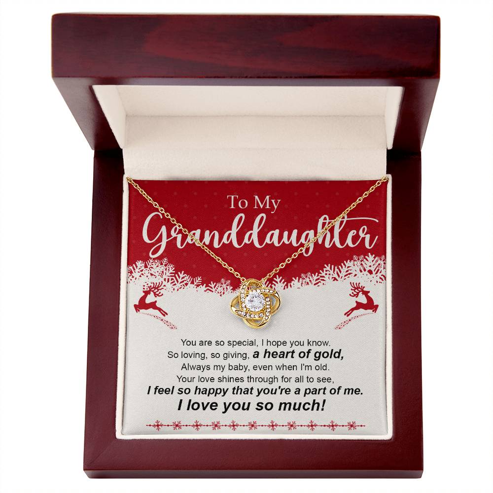 Christmas Love Knot Necklace for Granddaughter – You Are So Special