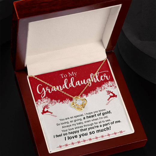 Christmas Love Knot Necklace for Granddaughter – You Are So Special