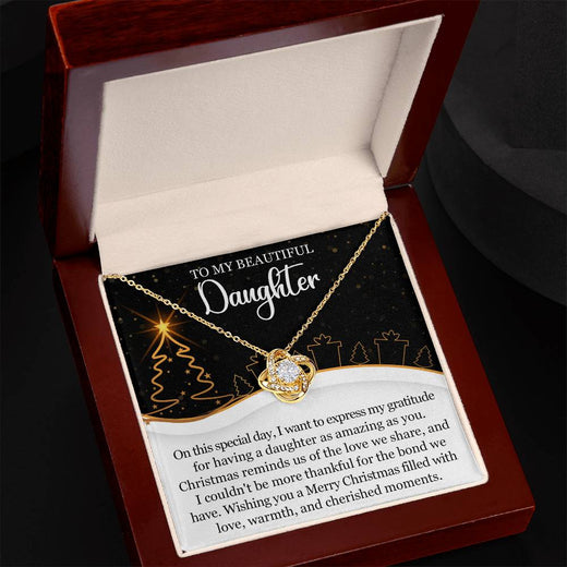 Christmas Love Knot Necklace for Daughter – A Gift of Gratitude