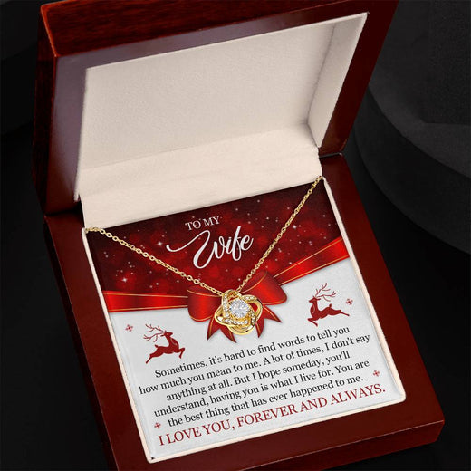 Christmas Love Knot Necklace for Wife – A Gift from Her Husband