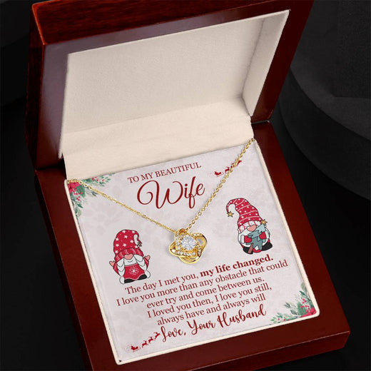 Christmas Love Knot Necklace for Wife – The Day I Met You