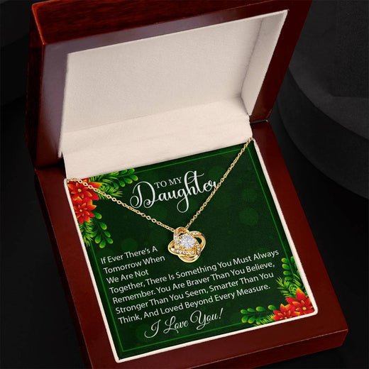 Christmas Love Knot Necklace for Daughter – Braver Than You Know