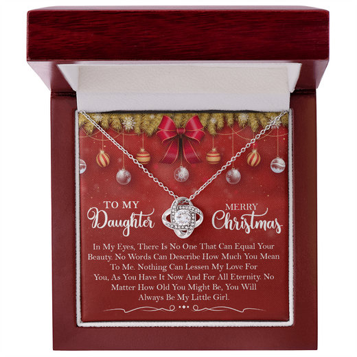 Christmas Love Knot Necklace for Daughter – A Gift from Mom