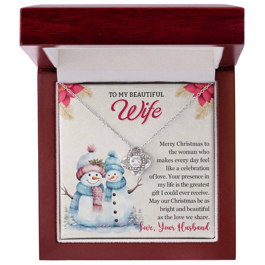 Christmas Love Knot Necklace for Wife – A Gift from Her Love