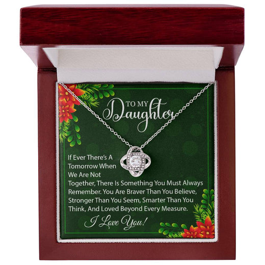 Christmas Love Knot Necklace for Daughter – Braver Than You Know